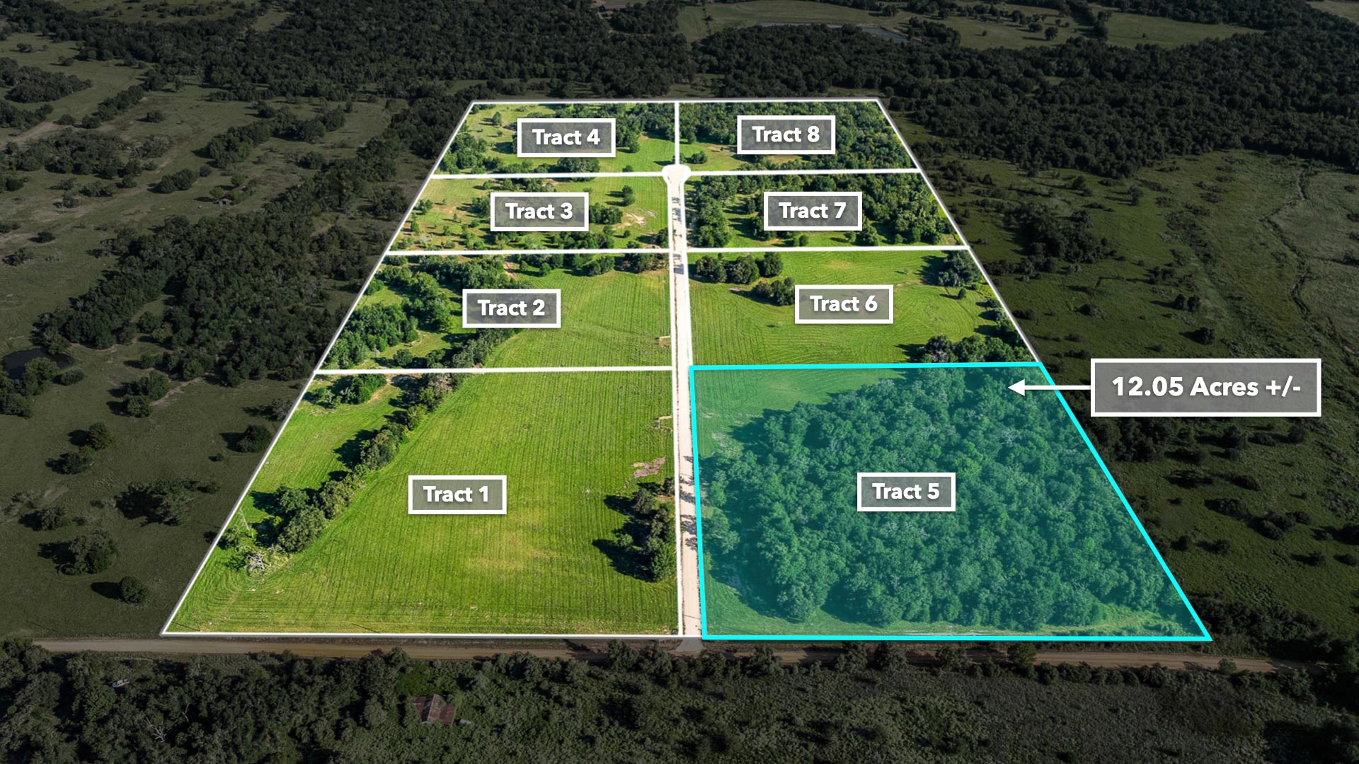 Land for Sale in Texas • 12.05 Acres near College Station, TX